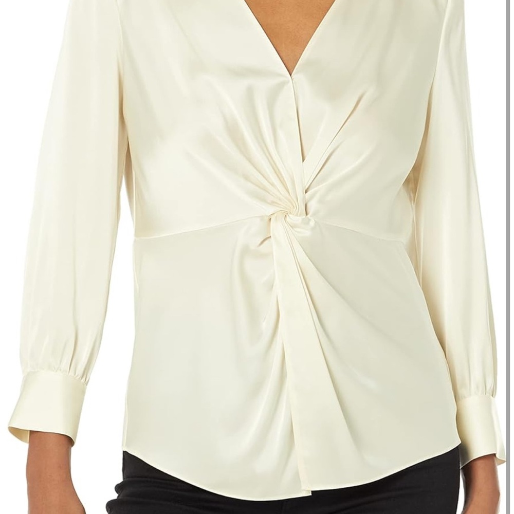 Theory Women's Long-Sleeve Twist Blouse  - Size 6